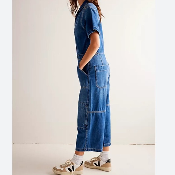 Free People We The Free On The Run Cropped Coverall - Picture 3 of 15